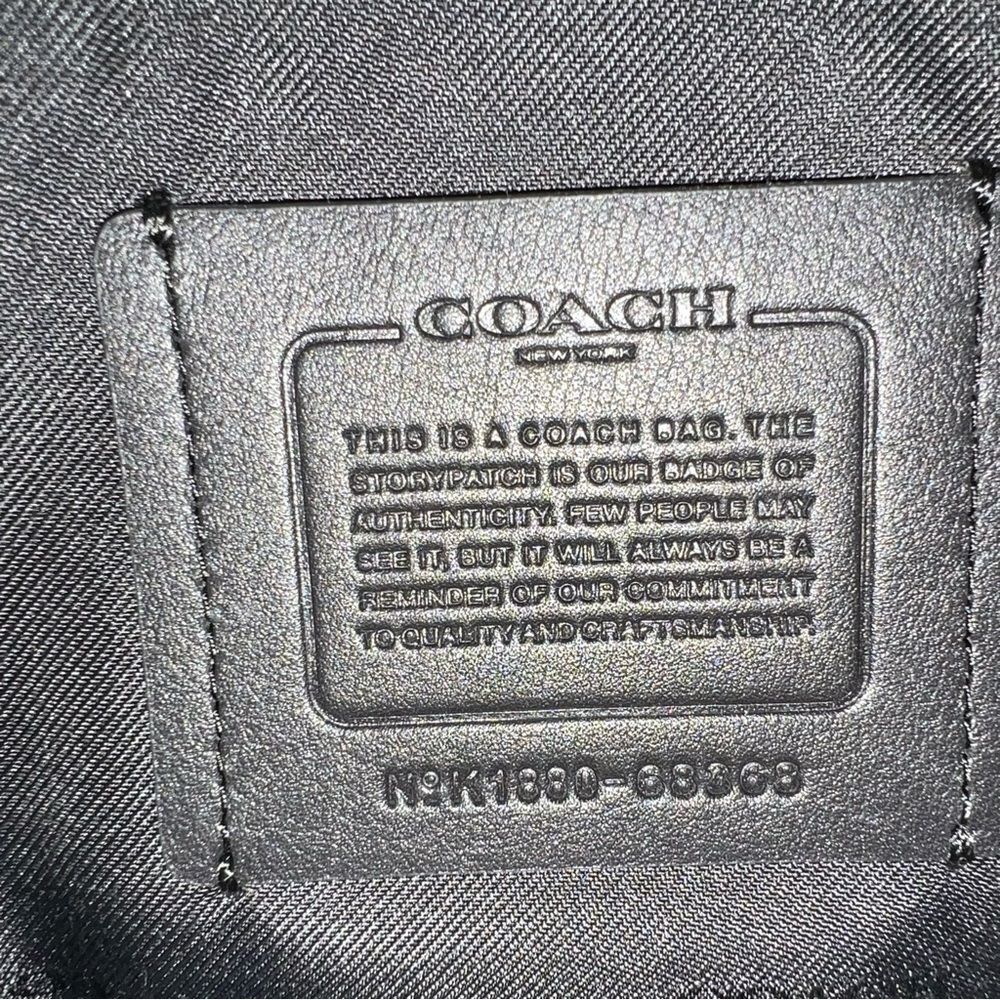 NWOT Coach Metropolitan Slim Messenger In Signature Canvas Charcoal Black 68368 - Picture 12 of 13